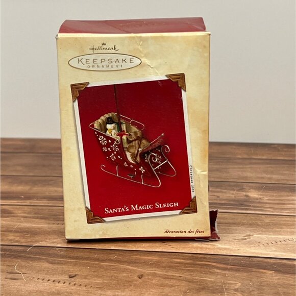 2003 HALLMARK KEEPSAKE ORNAMENT QRP4247 SANTA'S MAGIC SLEIGH TOYS SNOWMAN - Picture 2 of 11